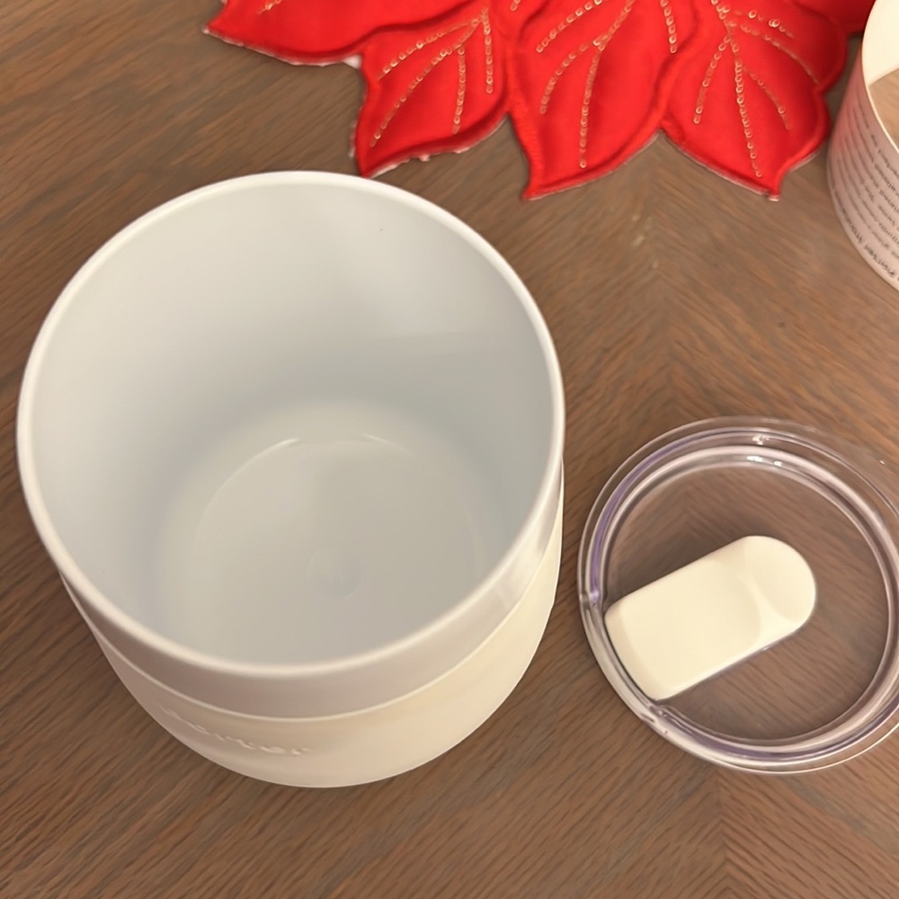 W&P PORTER White Insulated glass Ceramic coated stainless steel 11 oz. NEW - Picture 7 of 7